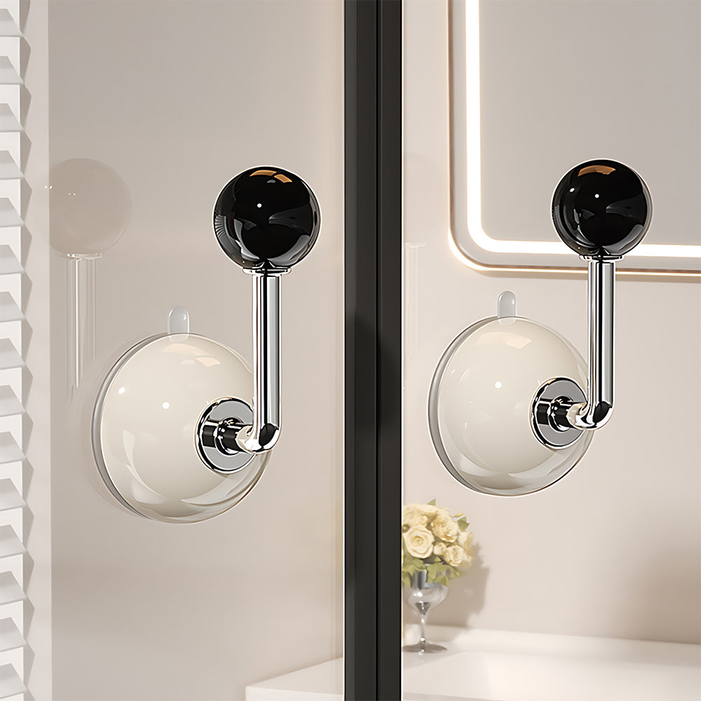 The Apex Series | Multi-Functional Suction Cup Hardware, Zinc Alloy Wall Hook & Handle