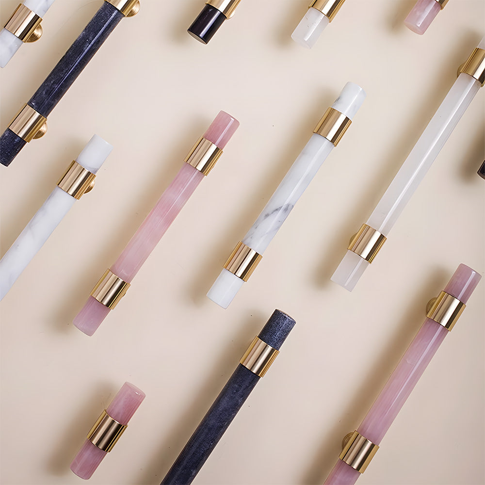 The Palais Collection | French Marble & Crystal Artisan Brass Pull