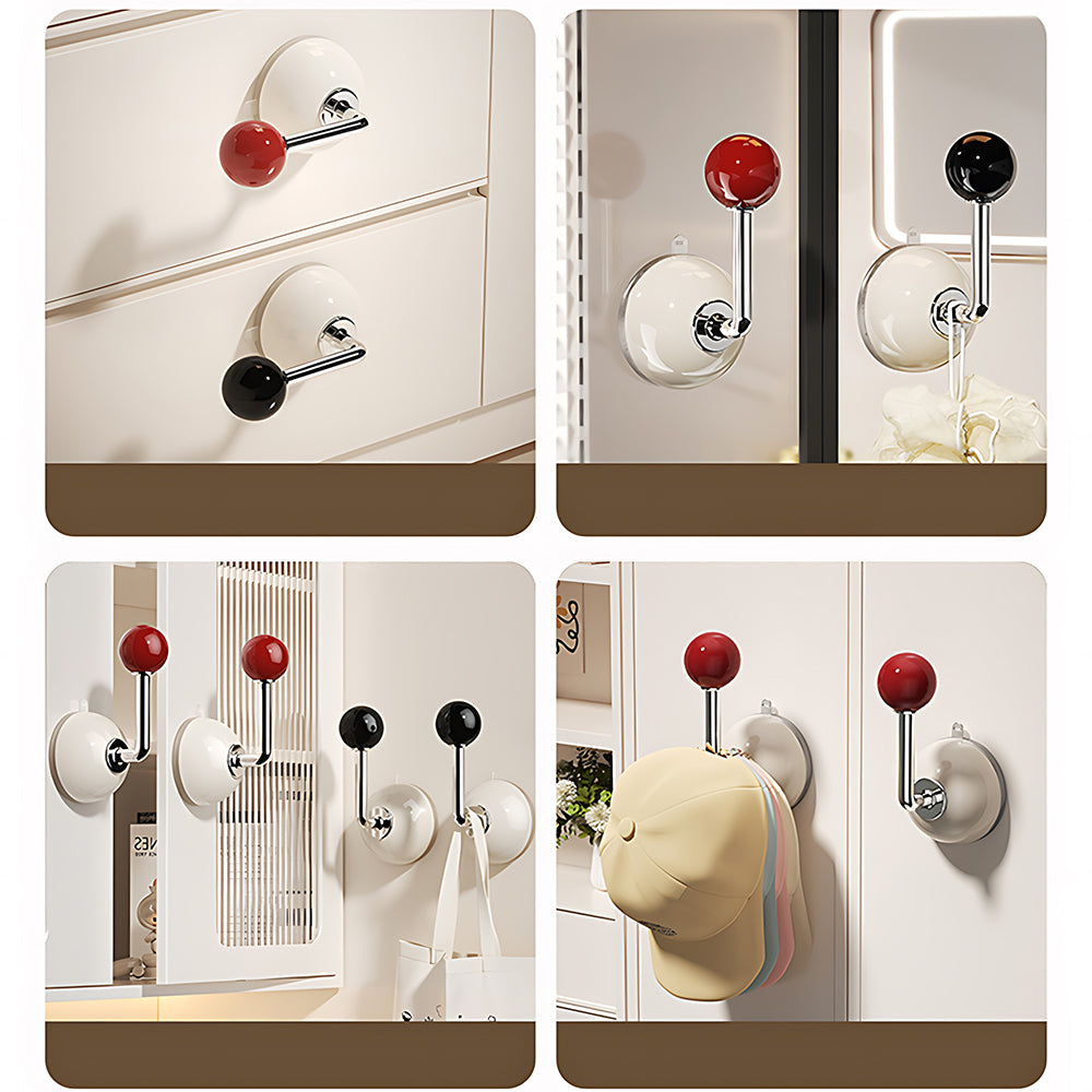 The Apex Series | Multi-Functional Suction Cup Hardware, Zinc Alloy Wall Hook & Handle
