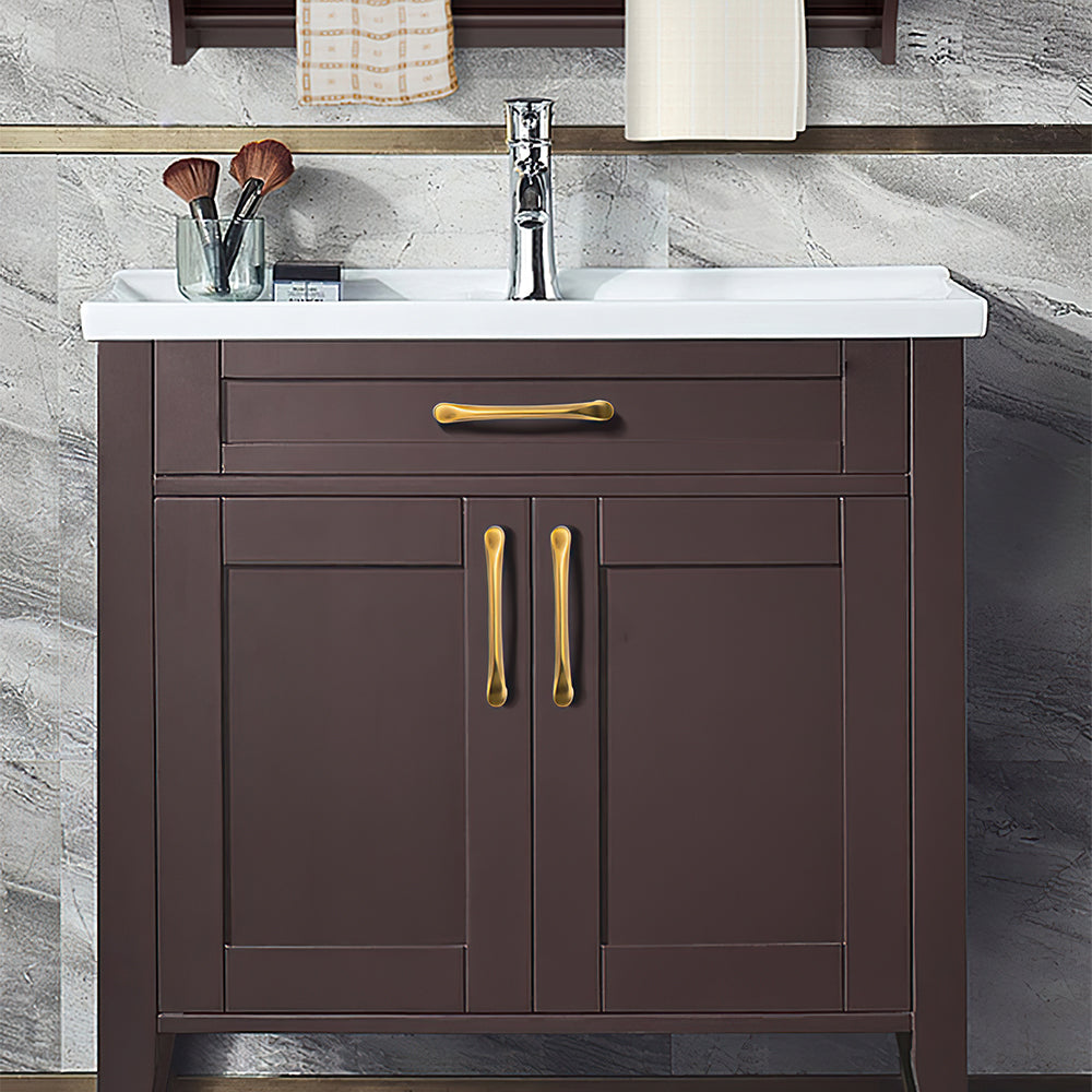 The Heritage Collection | Architectural Brass Cabinet Pulls, Gold & Black Finish