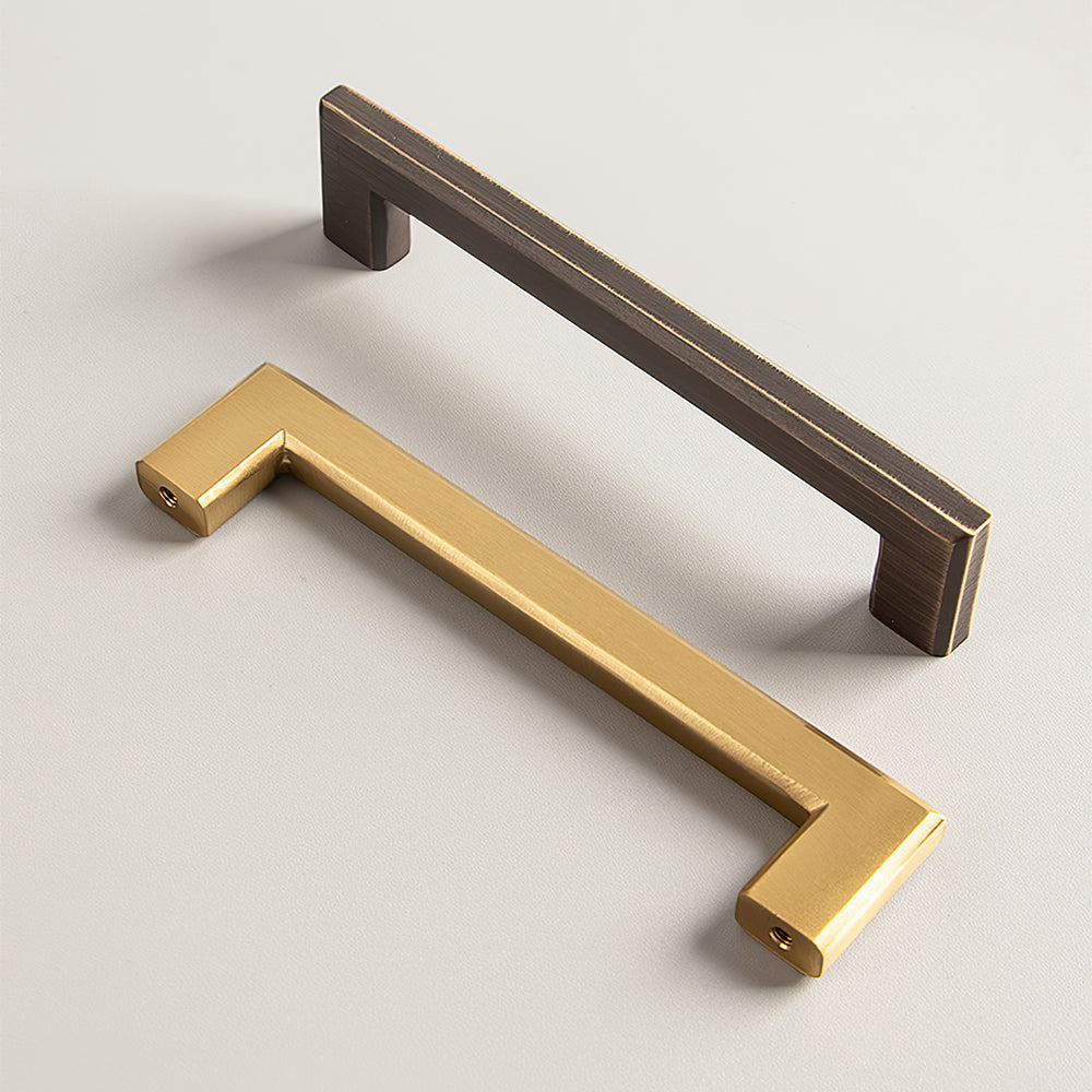 The Horizon Series | Linear Brass Kitchen Cabinet Pulls & Knobs, Gold & Coffee Finish