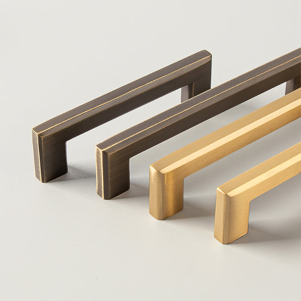 The Horizon Series | Linear Brass Kitchen Cabinet Pulls & Knobs, Gold & Coffee Finish