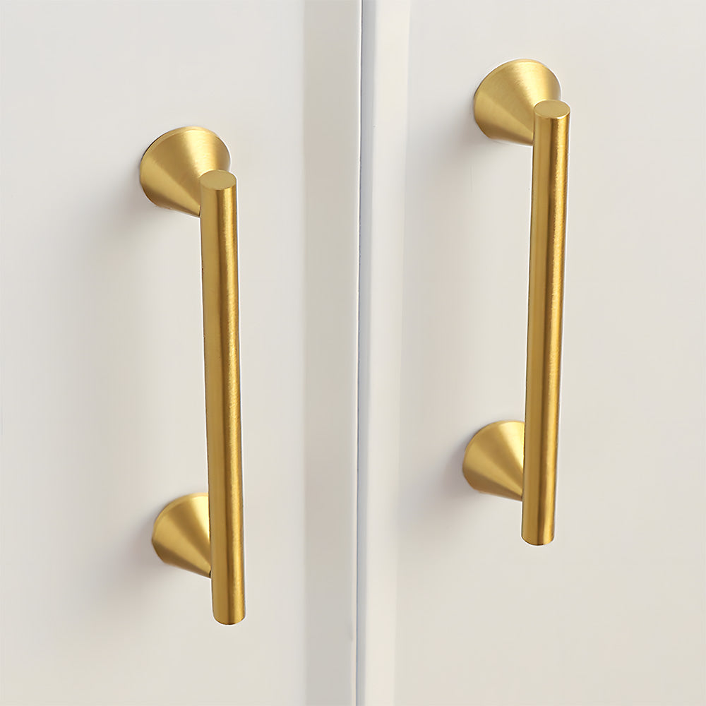 The Vertex Collection | Architectural Cone-Footed Solid Brass Pull
