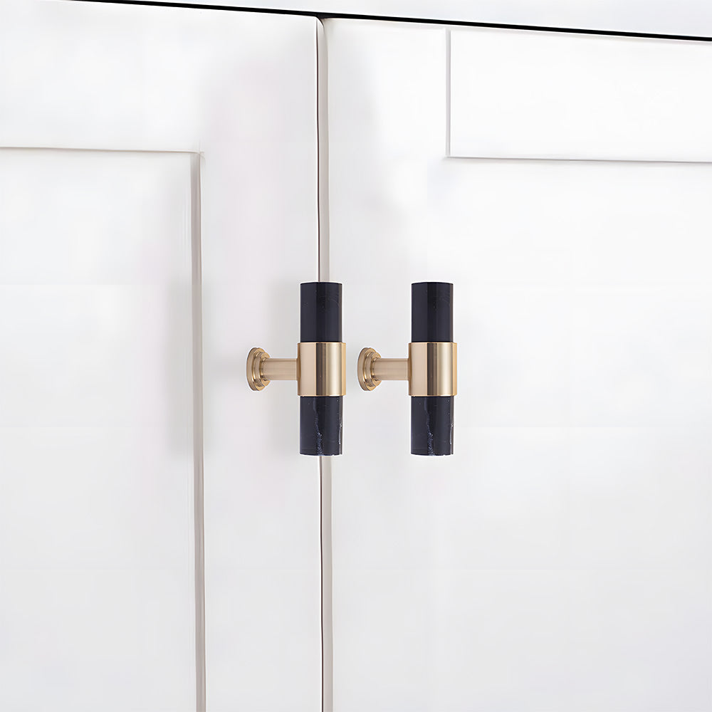 The Palais Collection | French Marble & Crystal Artisan Brass Pull