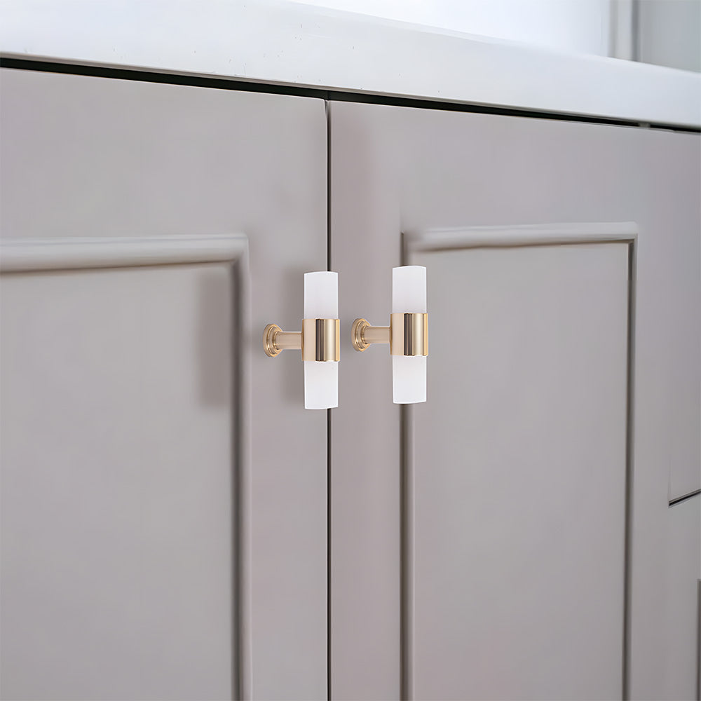 The Palais Collection | French Marble & Crystal Artisan Brass Pull