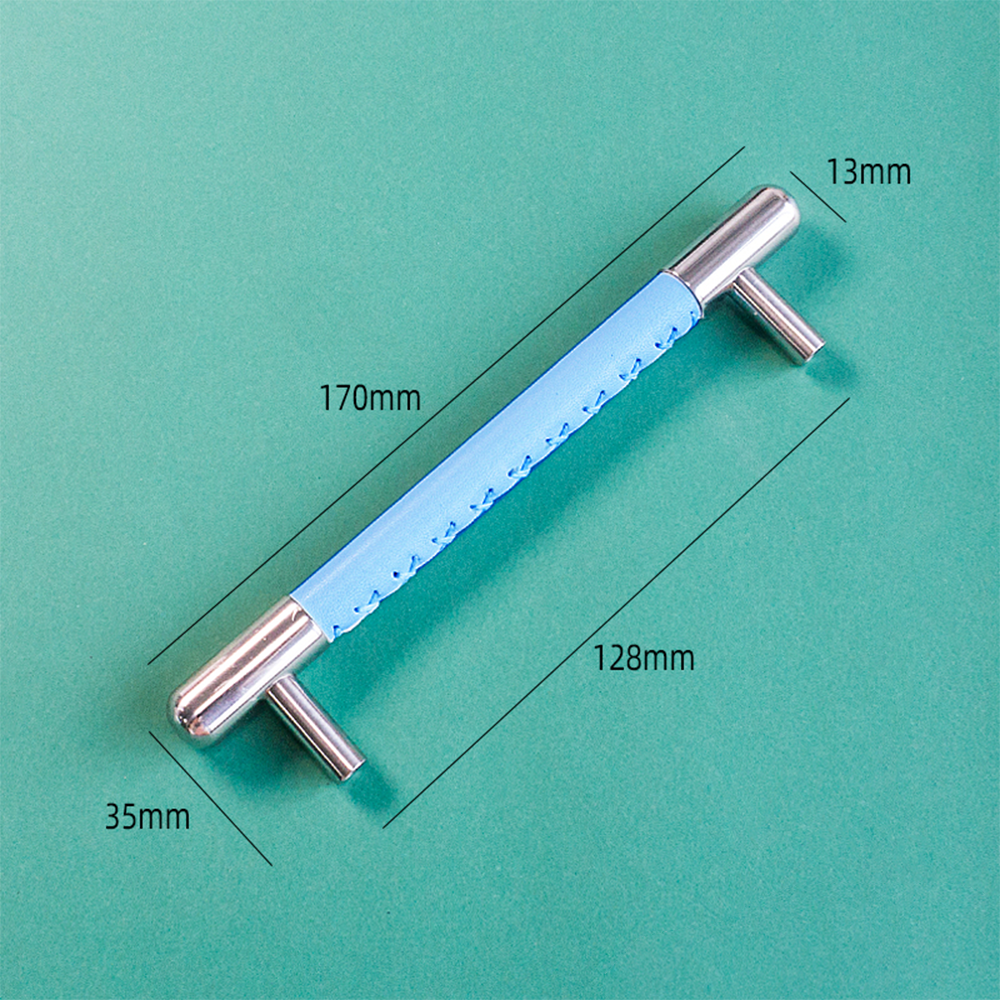 The Nexus Collection | Soft-Touch Leather & Stainless Steel Cabinet Pull