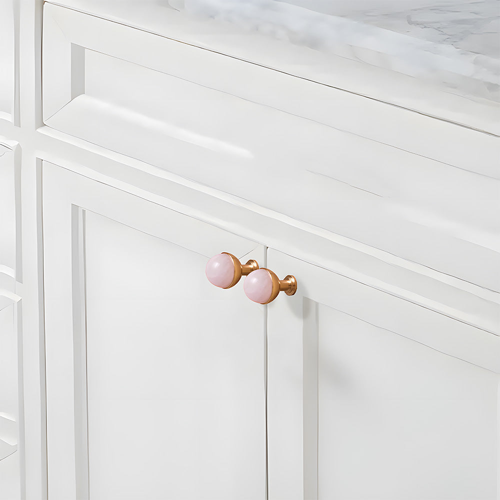 The Palais Collection | French Marble & Crystal Artisan Brass Pull