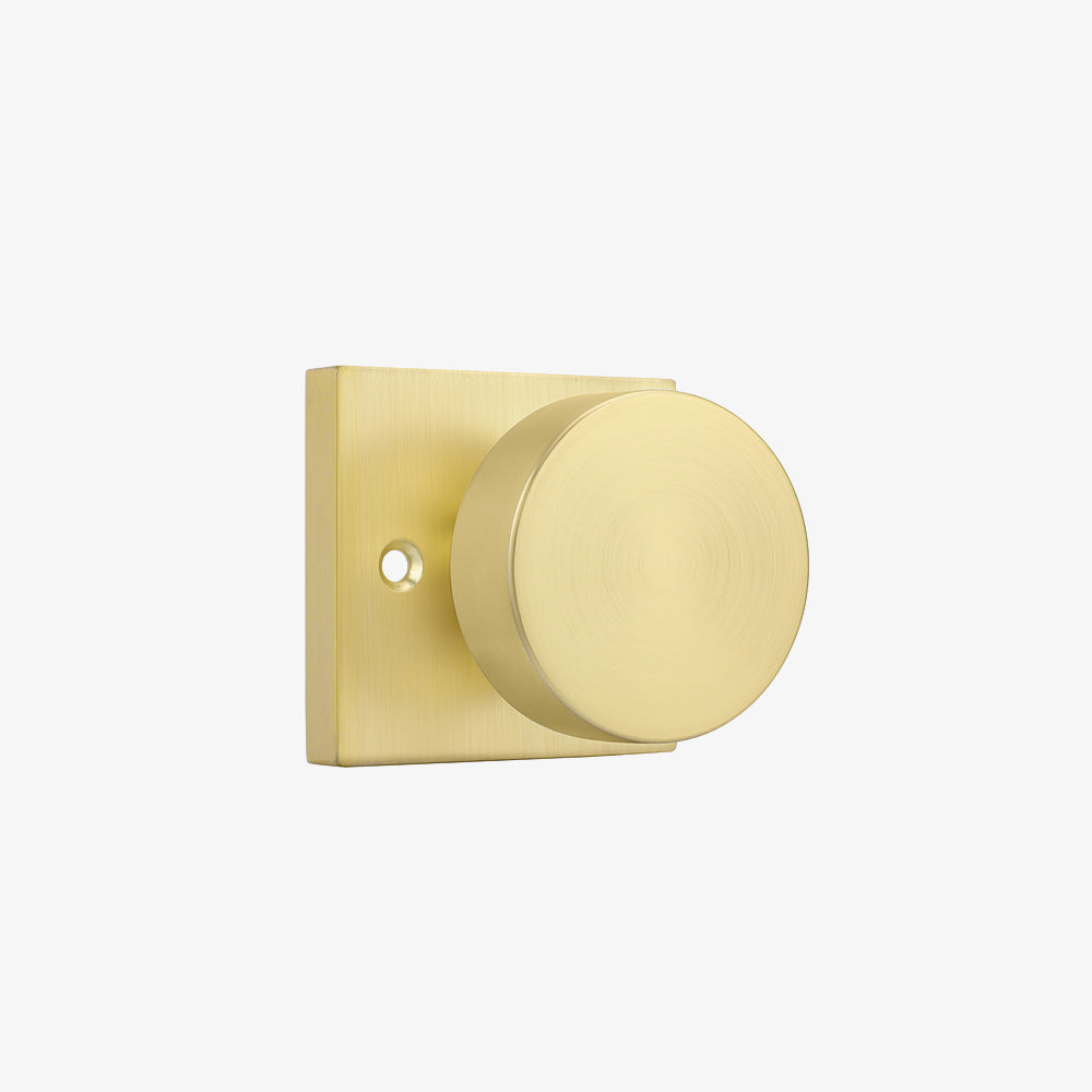 The Horizon Series | Architectural Square Dummy Door Knobs, Matte Black & Gold Finish