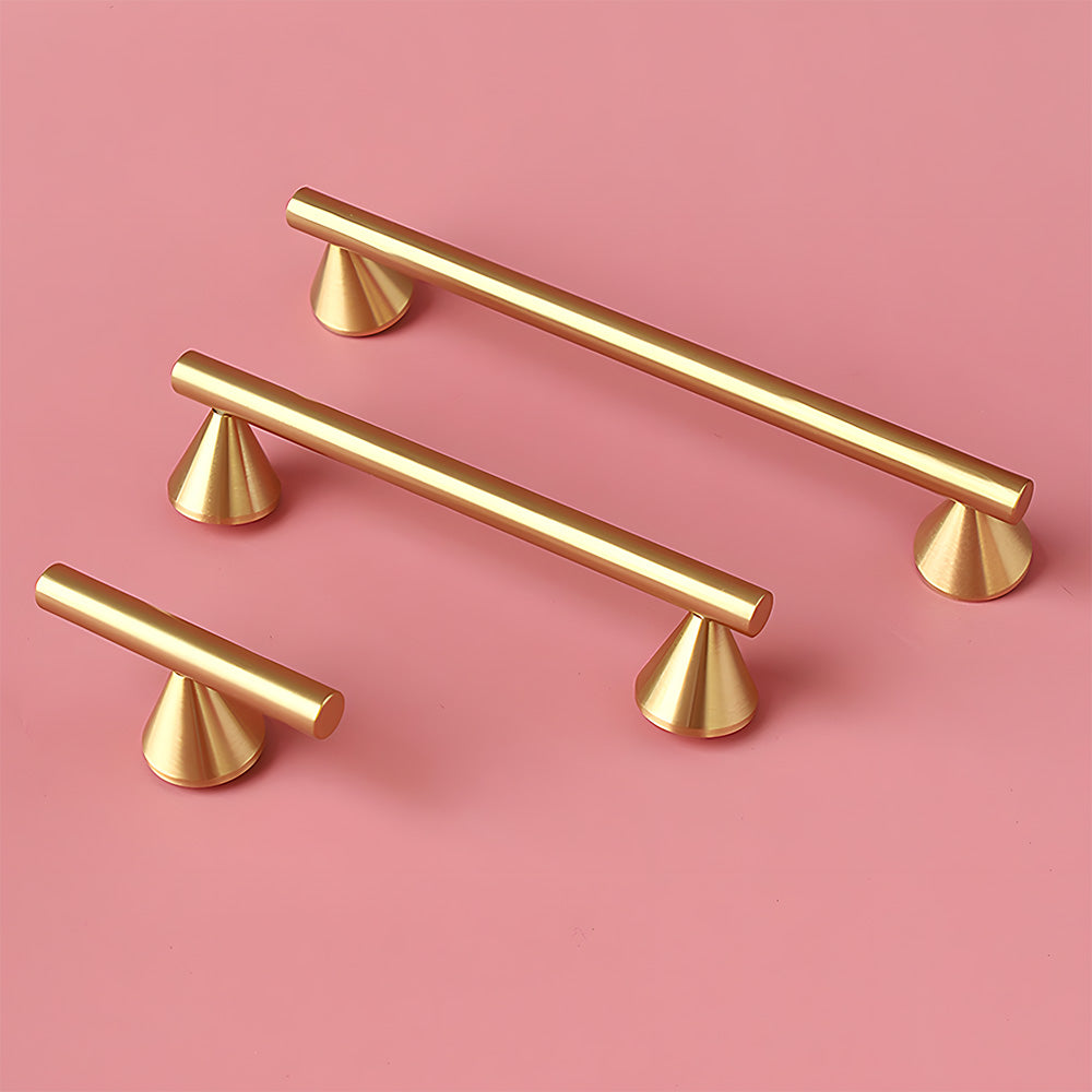 The Vertex Collection | Architectural Cone-Footed Solid Brass Pull