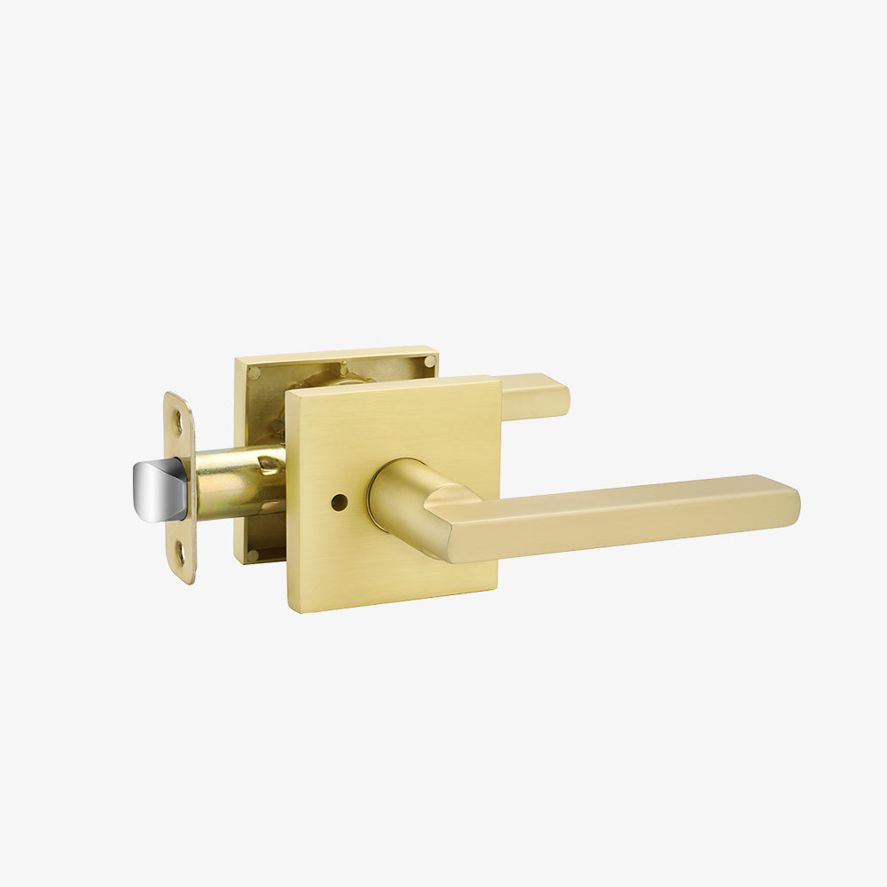 The Horizon Series | Architectural Zinc Interior Door Lever, Brushed Gold Finish