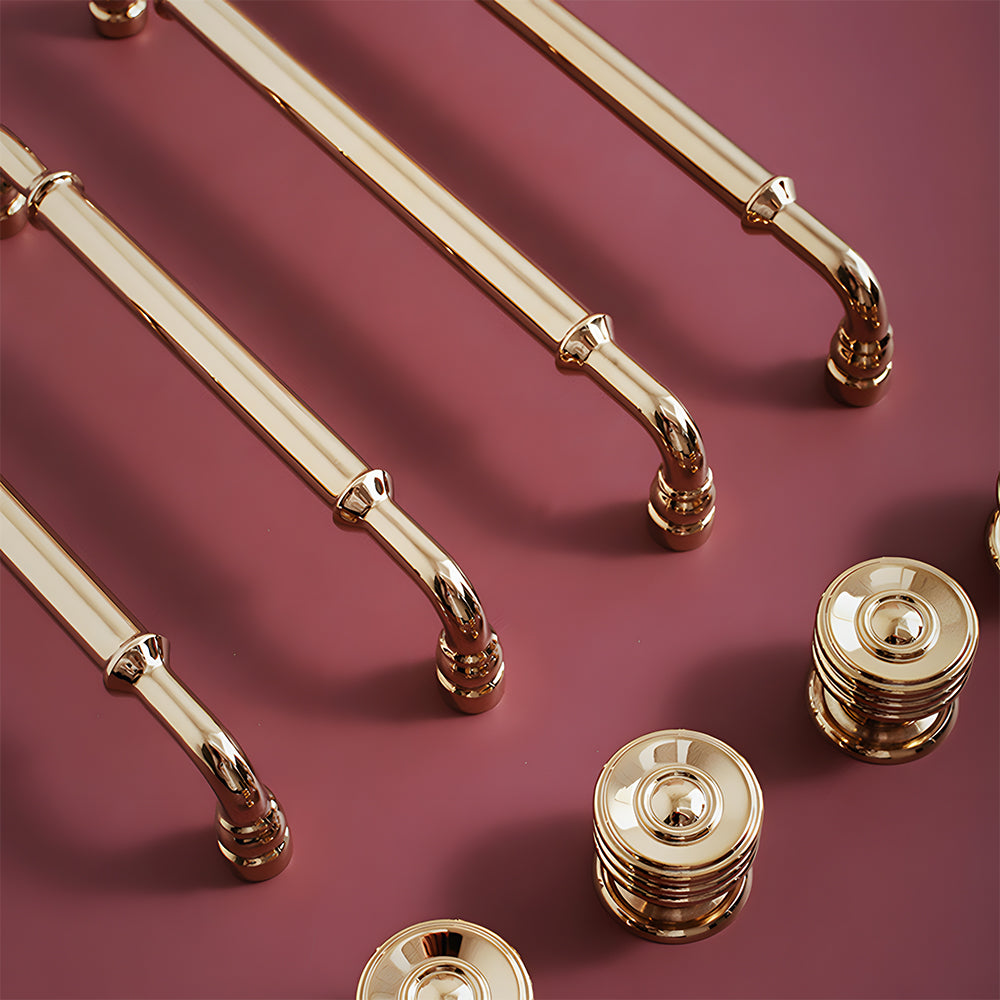 The Apex Series | Sleek Architectural Brass Wardrobe Pull