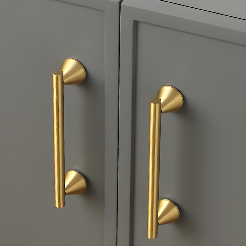 The Vertex Collection | Architectural Cone-Footed Solid Brass Pull