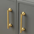 The Vertex Collection | Architectural Cone-Footed Solid Brass Pull