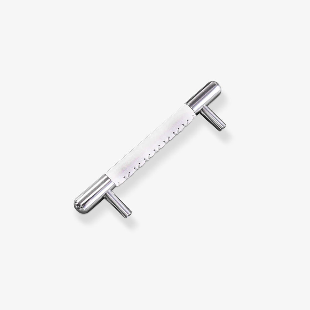 The Nexus Collection | Soft-Touch Leather & Stainless Steel Cabinet Pull