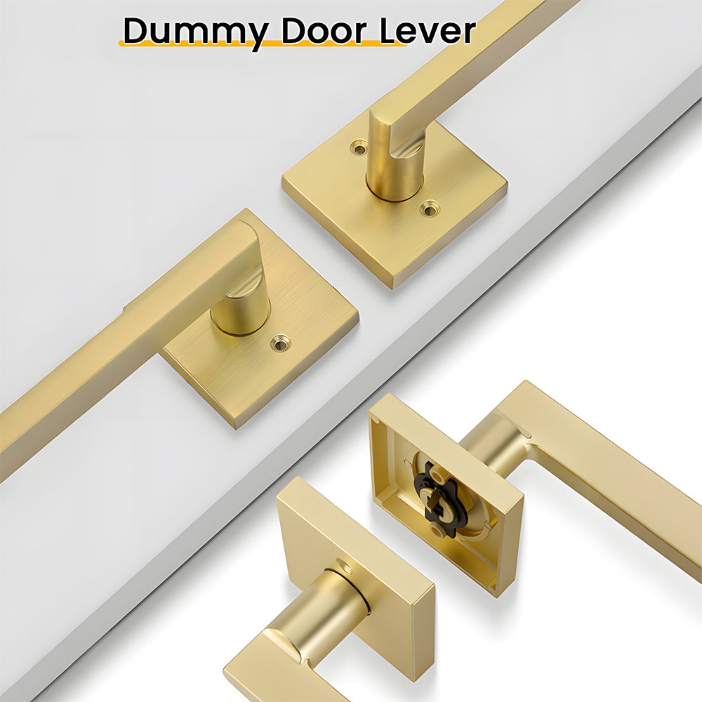 The Horizon Series | Architectural Zinc Interior Door Lever, Brushed Gold Finish