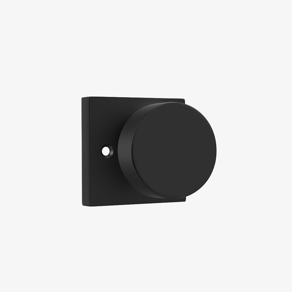The Horizon Series | Architectural Square Dummy Door Knobs, Matte Black & Gold Finish