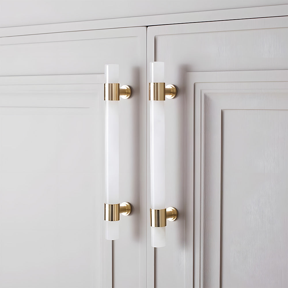 The Palais Collection | French Marble & Crystal Artisan Brass Pull