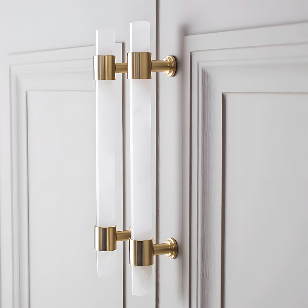 The Palais Collection | French Marble & Crystal Artisan Brass Pull