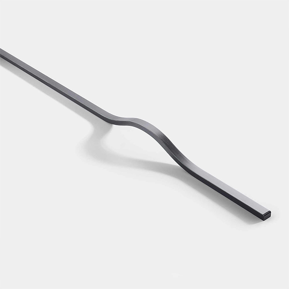 The Horizon Series | Extra-Long Architectural Cabinet Handles, 2-Pack, Black, Gray & Gold