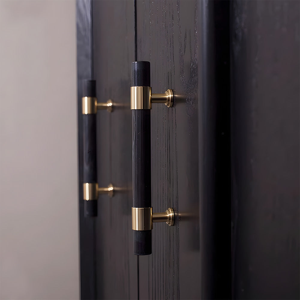 The Palais Collection | French Marble & Crystal Artisan Brass Pull