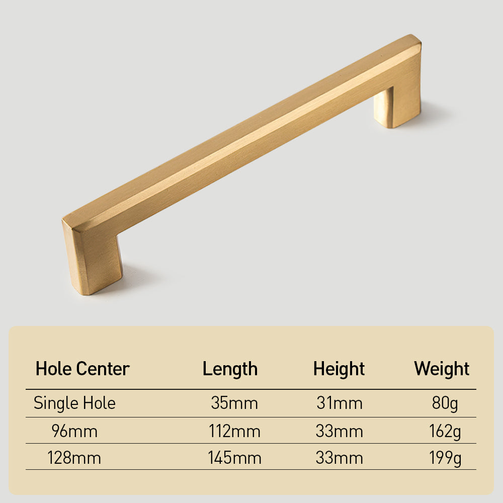 The Horizon Series | Linear Brass Kitchen Cabinet Pulls & Knobs, Gold & Coffee Finish