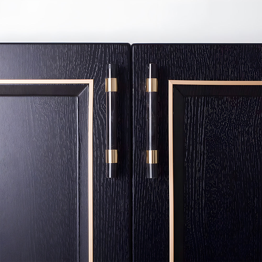 The Palais Collection | French Marble & Crystal Artisan Brass Pull