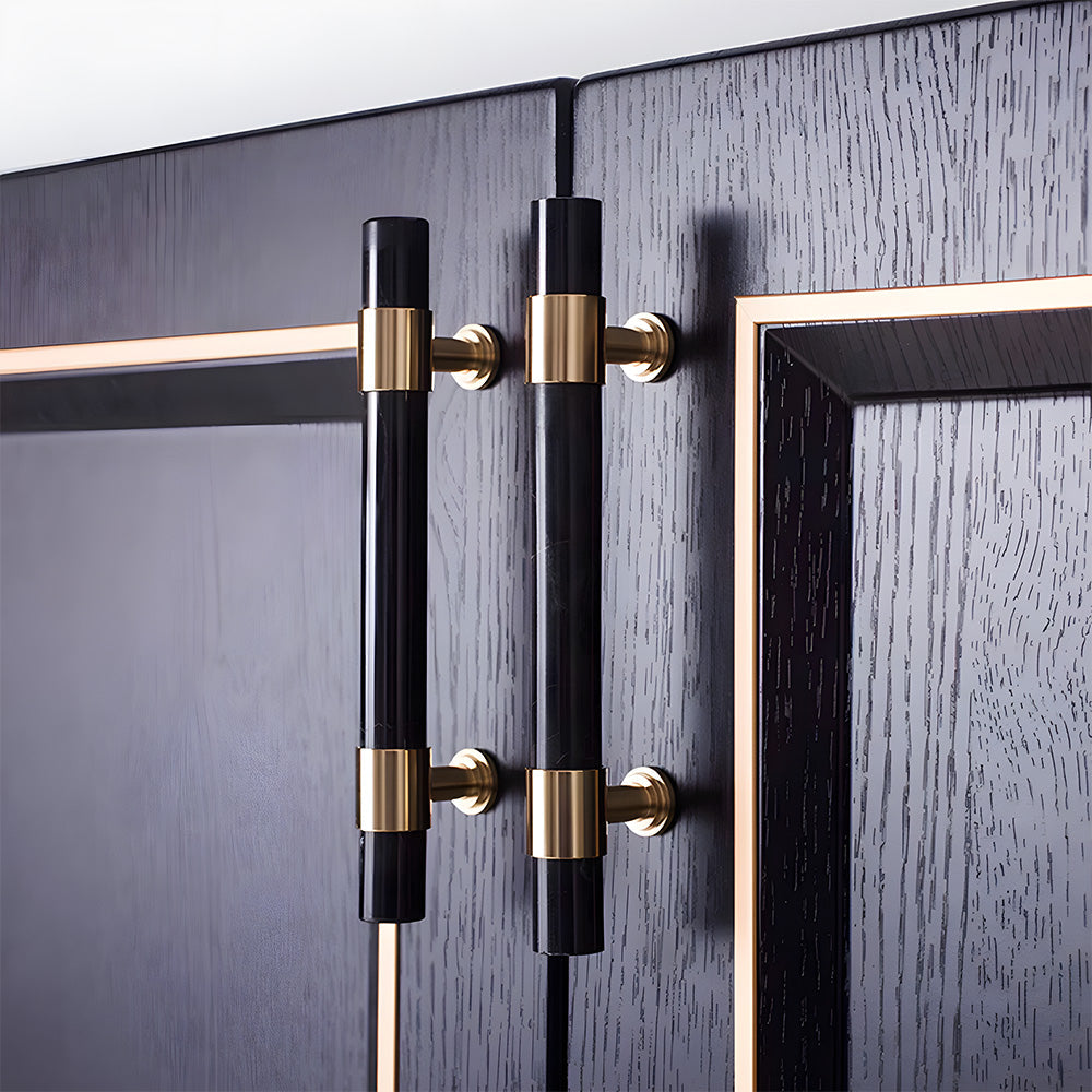 The Palais Collection | French Marble & Crystal Artisan Brass Pull