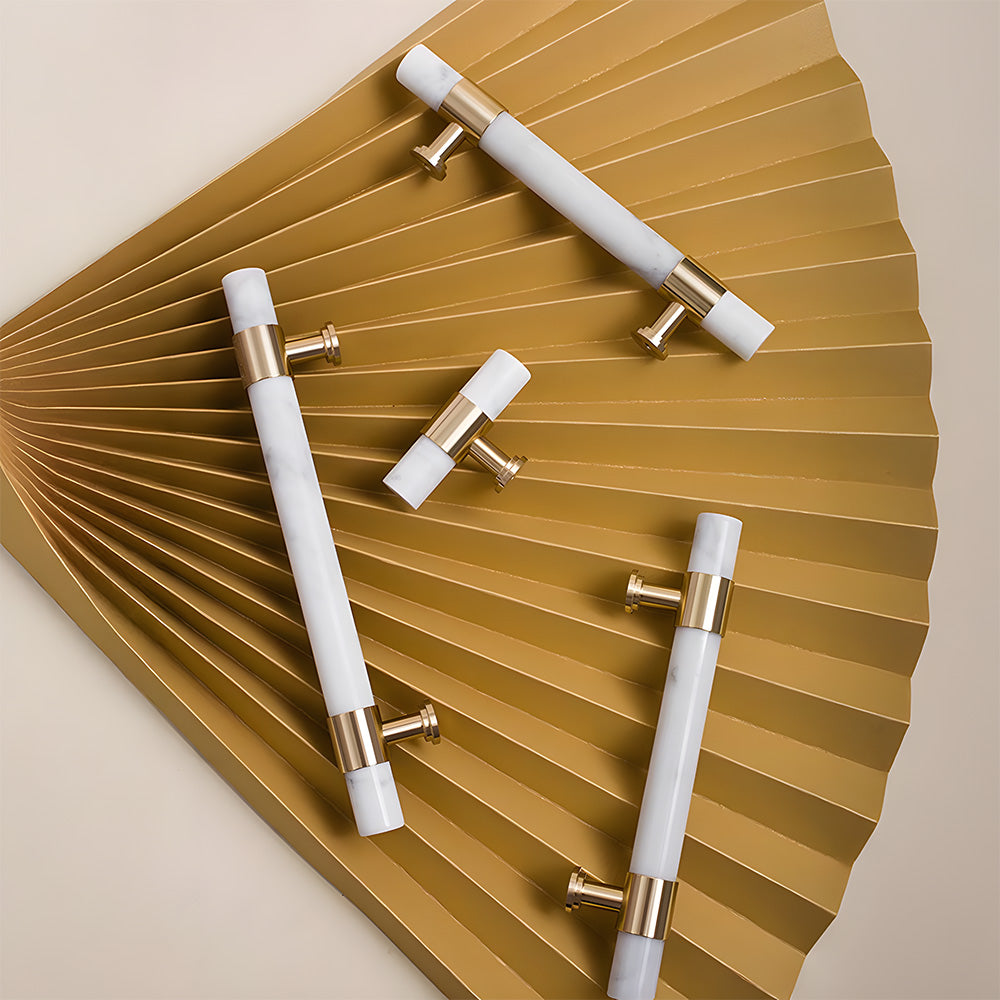 The Palais Collection | French Marble & Crystal Artisan Brass Pull