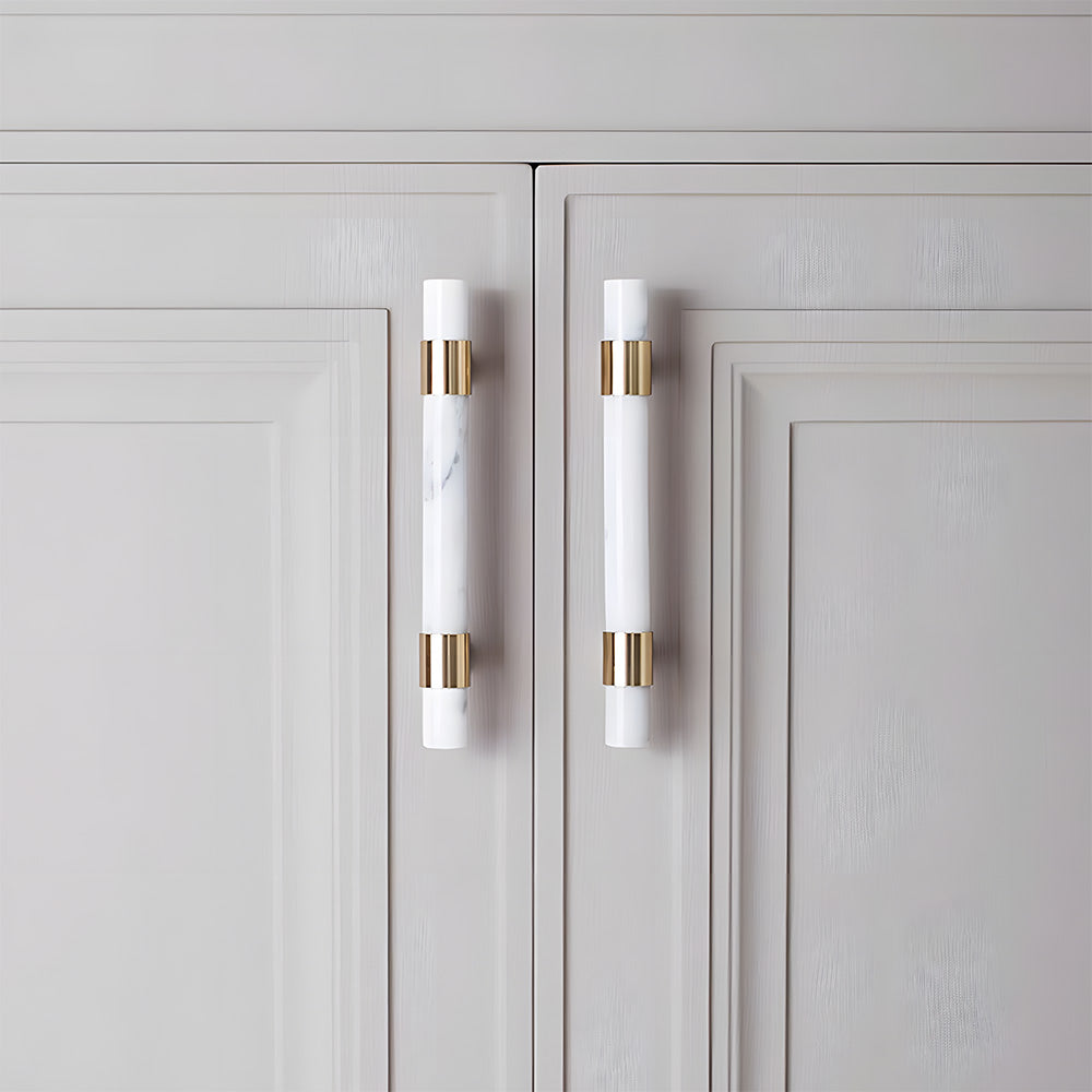 The Palais Collection | French Marble & Crystal Artisan Brass Pull