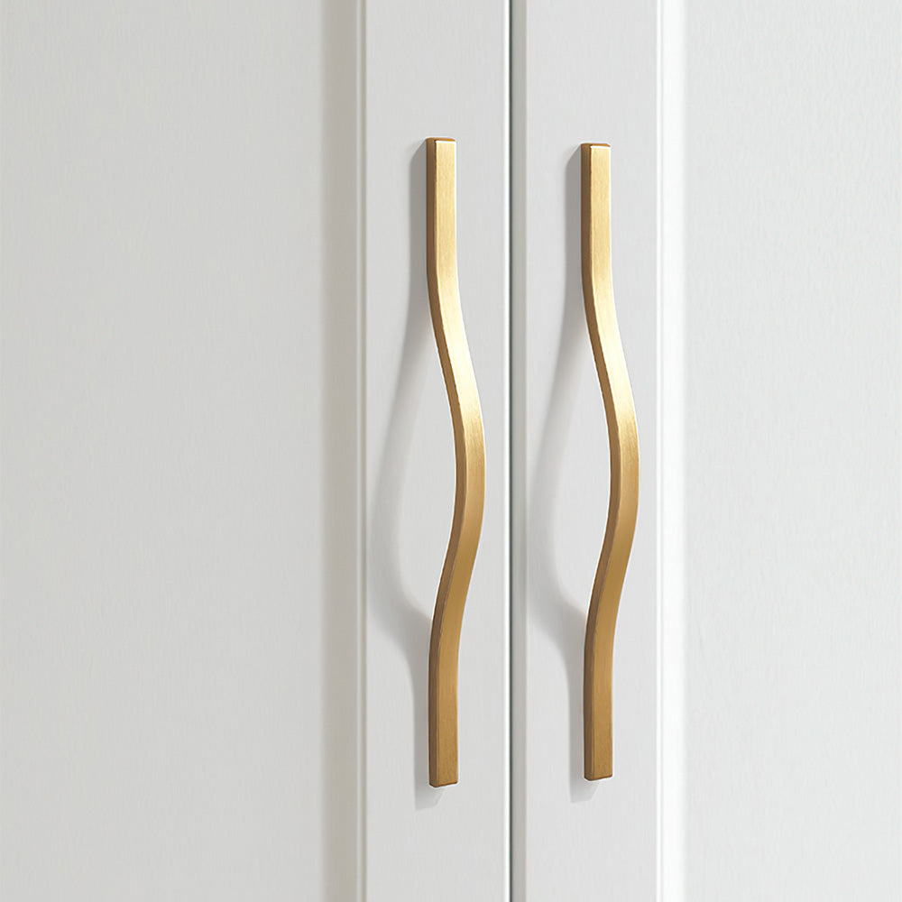 The Horizon Series | Extra-Long Architectural Cabinet Handles, 2-Pack, Black, Gray & Gold