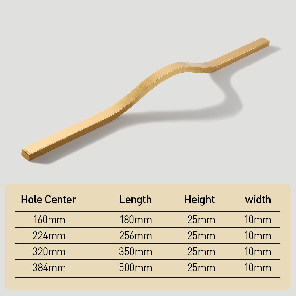 The Horizon Series | Extra-Long Architectural Cabinet Handles, 2-Pack, Black, Gray & Gold