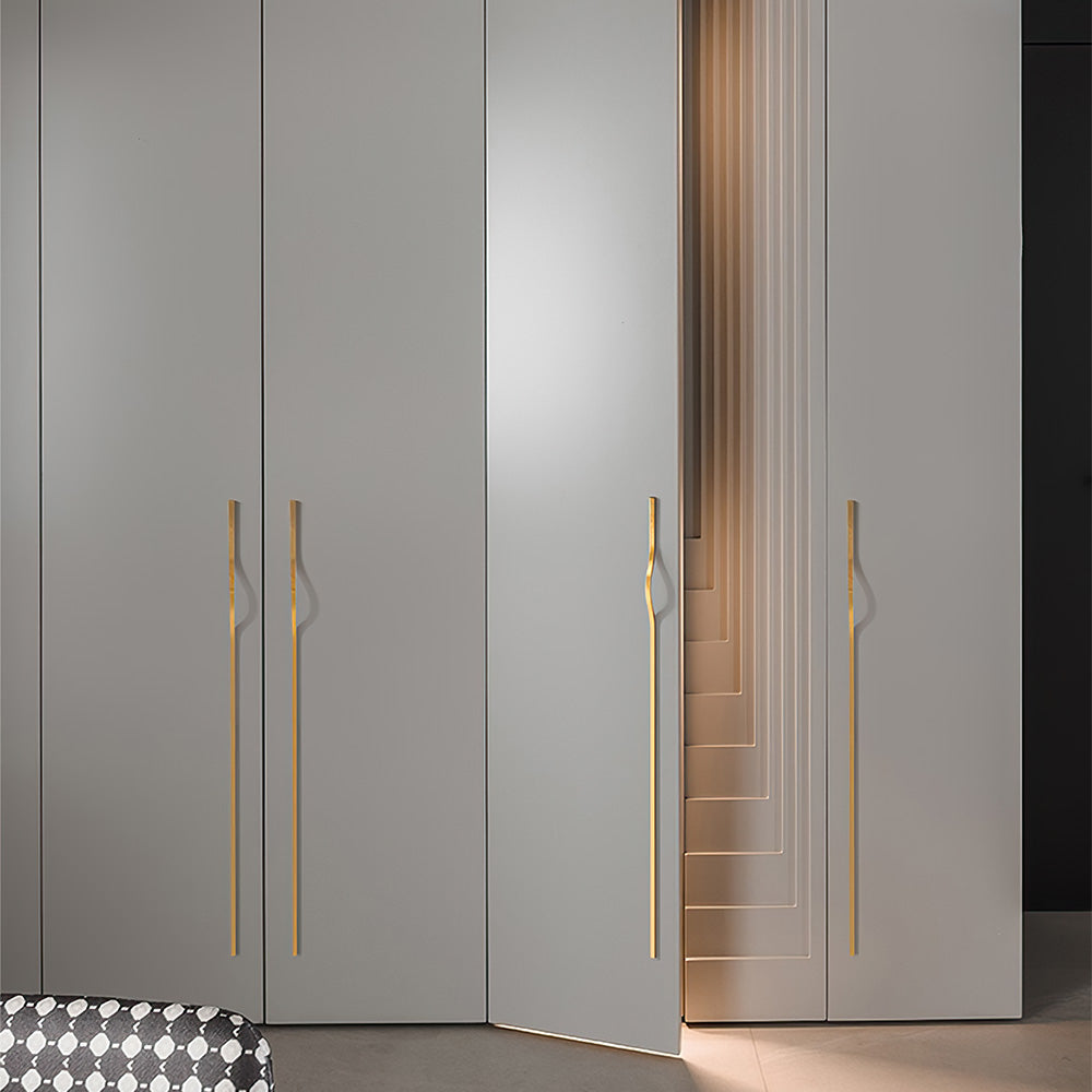 The Horizon Series | Extra-Long Architectural Cabinet Handles, 2-Pack, Black, Gray & Gold