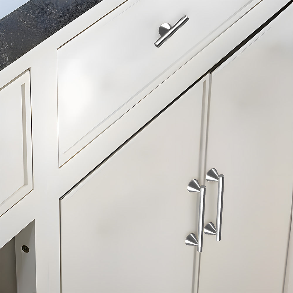 The Vertex Collection | Architectural Cone-Footed Solid Brass Pull