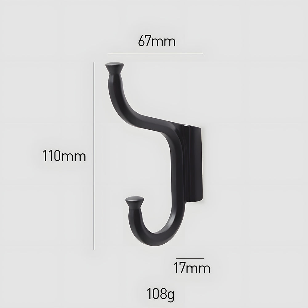 The Artisan Heritage | Heavy-Duty Zinc Alloy Coat Hook, Industrial Hardware Series