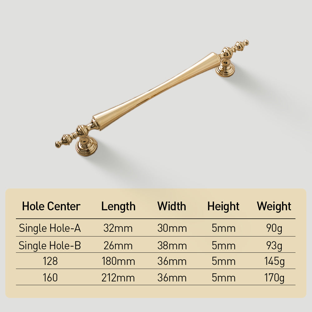 The Artisan Heritage | Retro-Inspired Solid Brass Cabinet Pull